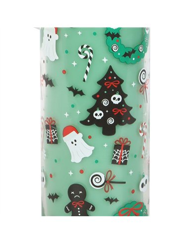 Merry Creepmas Cursed Candy Cane Tube Candle ME_27726