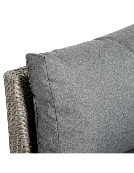 Outsunny 7-Seater PE Rattan Sofa Set Wicker Garden Furniture Patio Conservatory Corner Sofa, w/ Tempered Glass Coffee Table & Cu - pic 13549 | FastDaddyshop