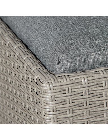 Outsunny 7-Seater PE Rattan Sofa Set with Tempered Glass Coffee Table & Cushions, Grey