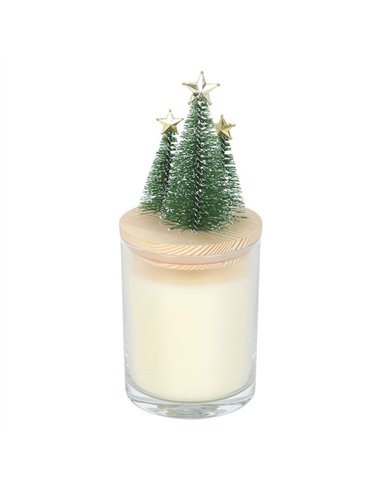Bah Humbug Orange & Clove Glass Candle with Tree NC_11226