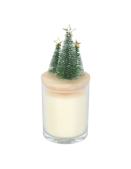 Bah Humbug Orange & Clove Glass Candle with Tree NC_11226 - pic 135508 | FastDaddyshop