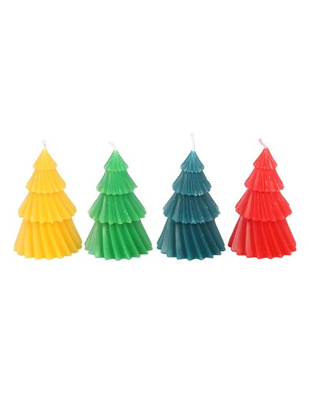 Set of 4 Colourful Christmas Tree Candles NC_11426 - pic 135512 | FastDaddyshop