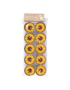 Set of 10 Yellow and Orange Sunflower Candles NL_63424B