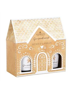 Set of 2 Gingerbread Cork Lidded Candles NP_52923