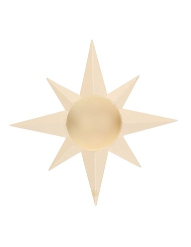 Cream Star Tealight Candle Holder NT_25426