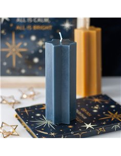Navy Starry Night Star Shaped Taper Candle NT_42426 2
