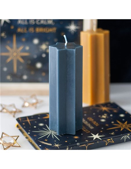 Navy Starry Night Star Shaped Taper Candle NT_42426 - pic 135557 | FastDaddyshop