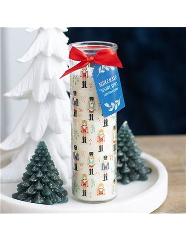 Nutcracker Print Festive Spice Tube Candle NU_14626