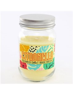 12cm Citronella Mason Jar Candle OL0164