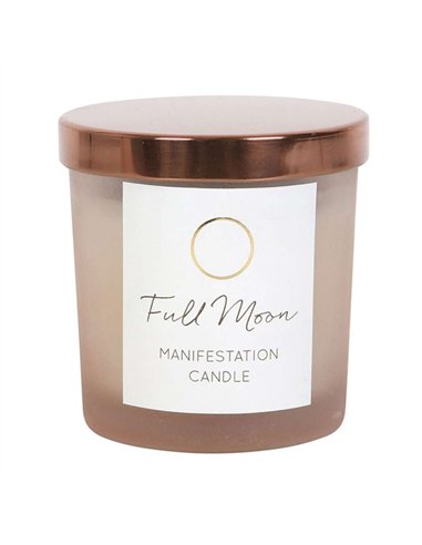 Full Moon Eucalyptus Manifestation Candle with Tiger's Eye PL_34723