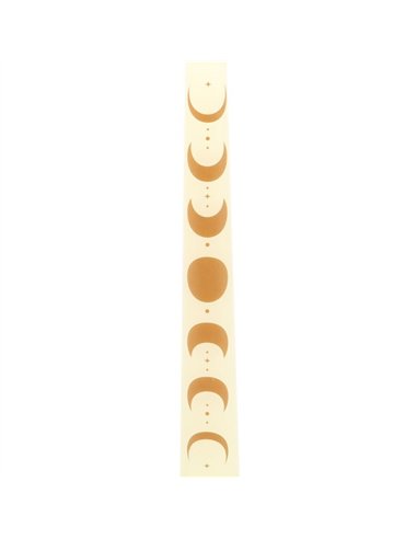 Set of 3 Off White Moon Phases Taper Dinner Candles PL_37024