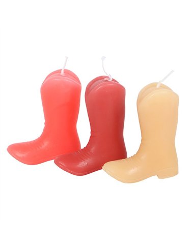 Set of 3 Cowboy Boot Candles RO_50625