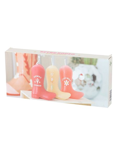 Set of 3 Cowboy Boot Candles RO_50625 - pic 135692 | FastDaddyshop