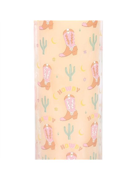 Howdy Cowboy Boot Print Floral Tube Candle RO_55225 - pic 135696 | FastDaddyshop