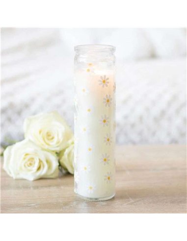White Daisy Tube Candle SG_04824