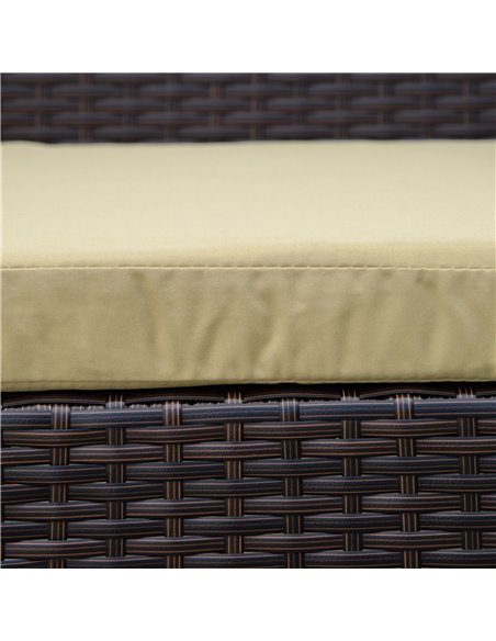 Outsunny PE Rattan Garden Furniture 3 pcs Patio Bistro Set Weave Conservatory Sofa Coffee Table and Chairs Set Beige - pic 13574 | FastDaddyshop