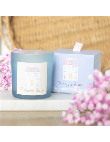 A Happy Home Fresh Linen Candle SW_29025 - pic 135770 | FastDaddyshop