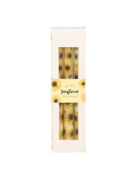 Set of 3 Sunflower Taper Candles SW_52625 - pic 135789 | FastDaddyshop