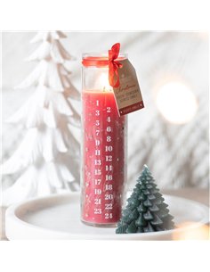 Red Vanilla Advent Tube Candle TD_59924 2