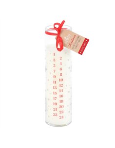 White Vanilla Advent Tube Candle TD_60024