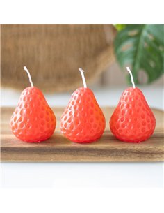 Set of 3 Strawberry Shaped Candles TF_70625 2
