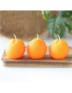 Set of 3 Orange Shaped Candles TF_70725 2