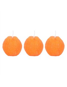 Set of 3 Orange Shaped Candles TF_70725
