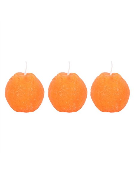 Set of 3 Orange Shaped Candles TF_70725 - pic 135861 | FastDaddyshop