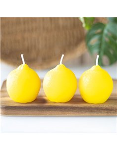 Set of 3 Lemon Shaped Candles TF_70825 2