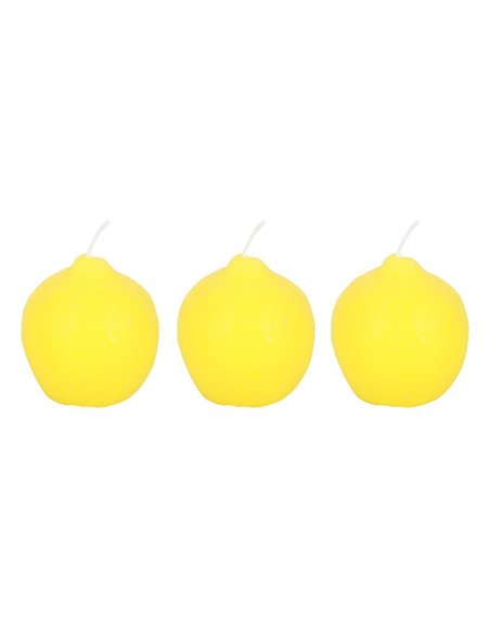 Set of 3 Lemon Shaped Candles TF_70825 - pic 135865 | FastDaddyshop