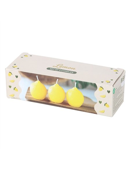 Set of 3 Lemon Shaped Candles TF_70825 - pic 135867 | FastDaddyshop