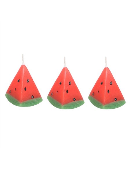 Set of 3 Watermelon Shaped Candles TF_70925 - pic 135869 | FastDaddyshop