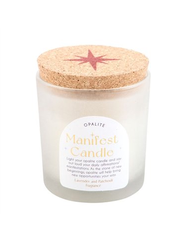 Opalite Lavender & Patchouli Manifestation Candle UN_36024
