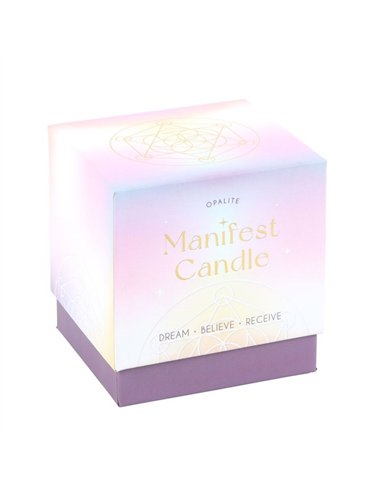Opalite Lavender & Patchouli Manifestation Candle UN_36024