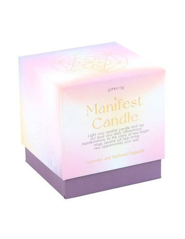 Opalite Lavender & Patchouli Manifestation Candle UN_36024