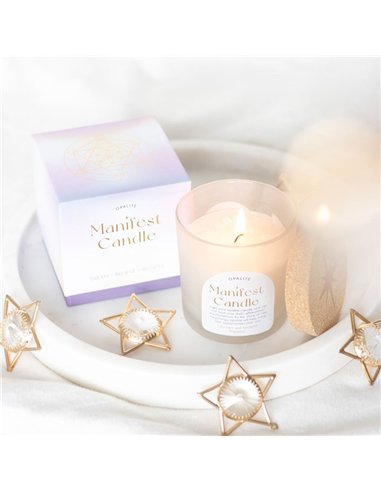 Opalite Lavender & Patchouli Manifestation Candle UN_36024