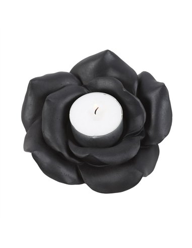 Black Rose Resin Tealight Candle Holder VV_14324