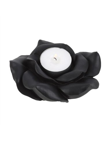 Black Rose Resin Tealight Candle Holder VV_14324
