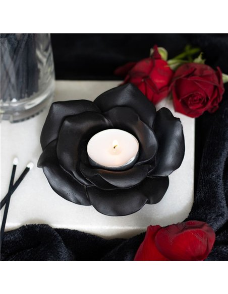 Black Rose Resin Tealight Candle Holder VV_14324 - pic 135918 | FastDaddyshop