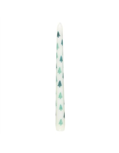 Green Fir Tree Candle Holder with Taper Candle WO_16226