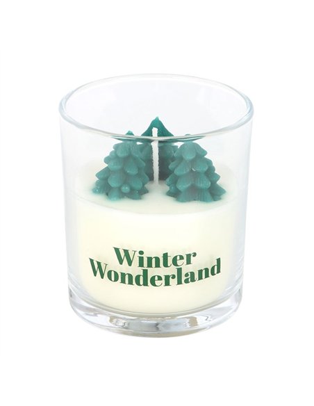 Winter Wonderland Candle with Tree Scene WO_16626 - pic 135984 | FastDaddyshop
