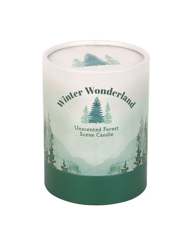 Winter Wonderland Candle with Tree Scene WO_16626