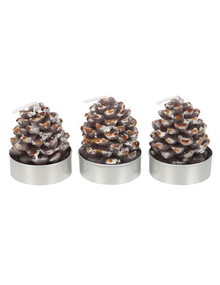 Set of 6 Pinecone Tealight Candles WO_16826 - pic 135994 | FastDaddyshop