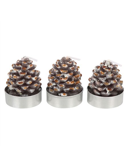 Set of 6 Pinecone Tealight Candles WO_16826 - pic 135995 | FastDaddyshop