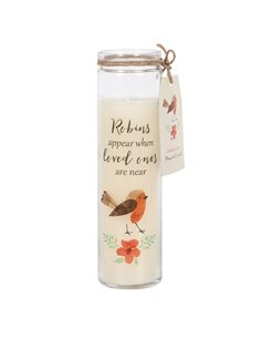 Robins Appear Cranberry Tube Candle WR_06123