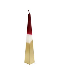 32cm Red and Gold Pyramid Candle XMR2249