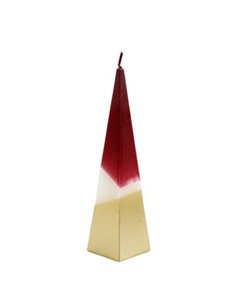 20cm Red and Gold Pyramid Candle XMR2250