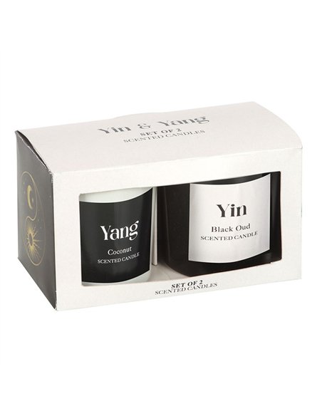Set of 2 Yin Yang Black Oud and Coconut Candles YY_05025 - pic 136015 | FastDaddyshop