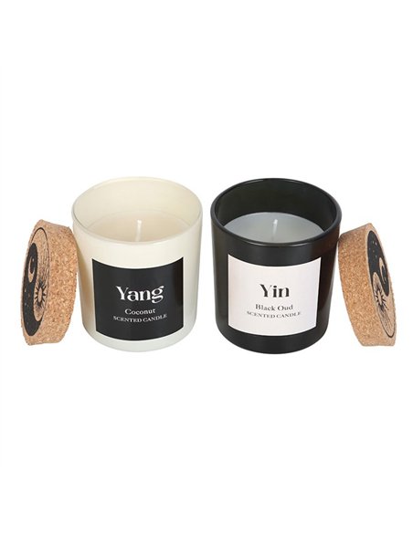 Set of 2 Yin Yang Black Oud and Coconut Candles YY_05025 - pic 136017 | FastDaddyshop