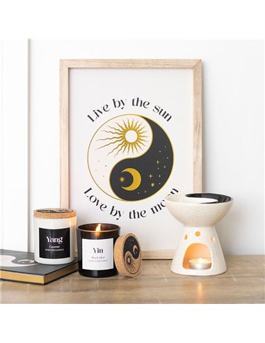 Set of 2 Yin Yang Black Oud and Coconut Candles YY_05025